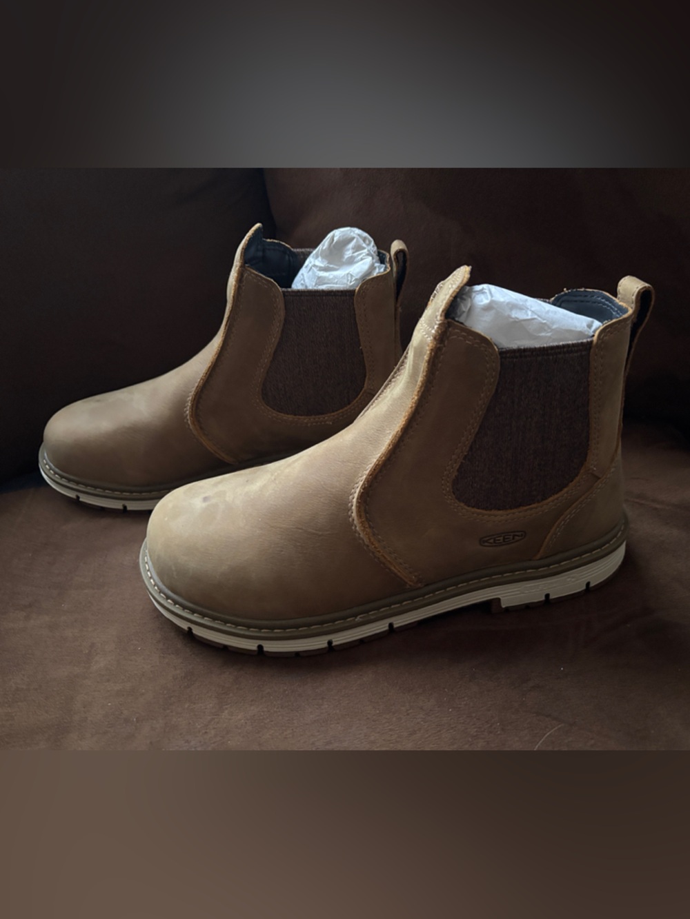Keen Woman’s San Jose 90 Degrees Chelsea Soft Toe Boot-9M, Belgian/Gum - Picture 1 of 9